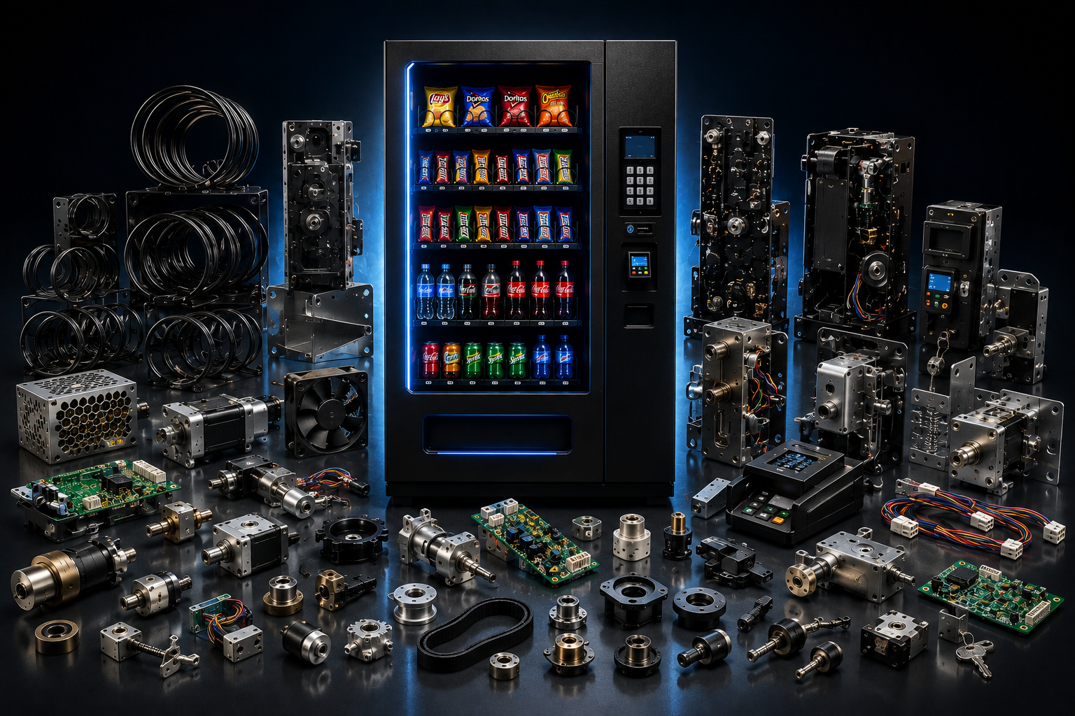 Vending machine parts and components supplied by ATVS